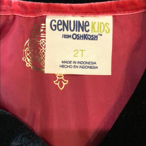 OshKosh Velour Biker Jacket 2T - Picture 2 of 4